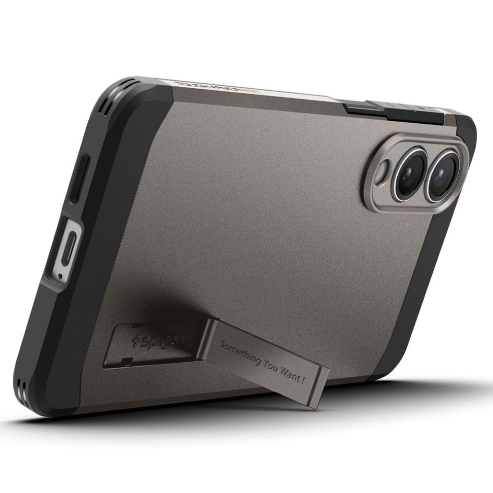 MagSafe Case for Samsung Galaxy S25 Edge S937, Spigen, Tough Armor, Gray ACS09423