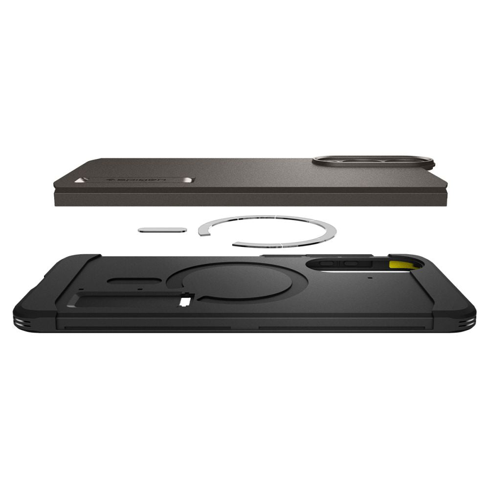 MagSafe Case for Samsung Galaxy S25 Edge S937, Spigen, Tough Armor, Gray ACS09423