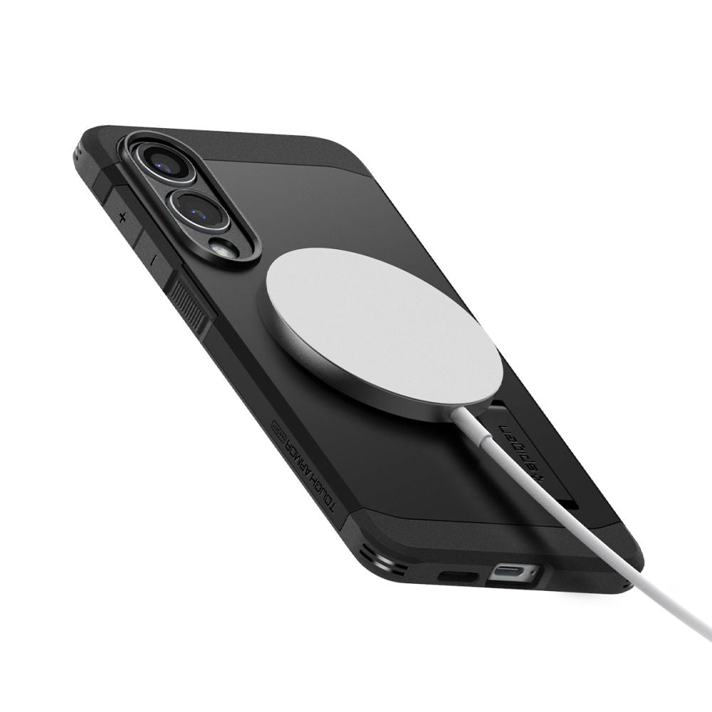 Θήκη MagSafe για Samsung Galaxy S25 Edge S937, Spigen, Tough Armor, Μαύρη ACS09422