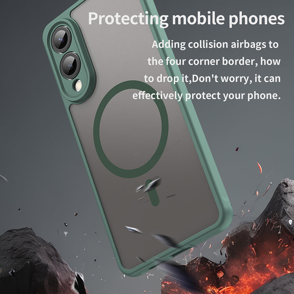 Θήκη MagSafe για Samsung Galaxy S25 Edge S937, Techsuit, HaloFrost II, Πράσινο
