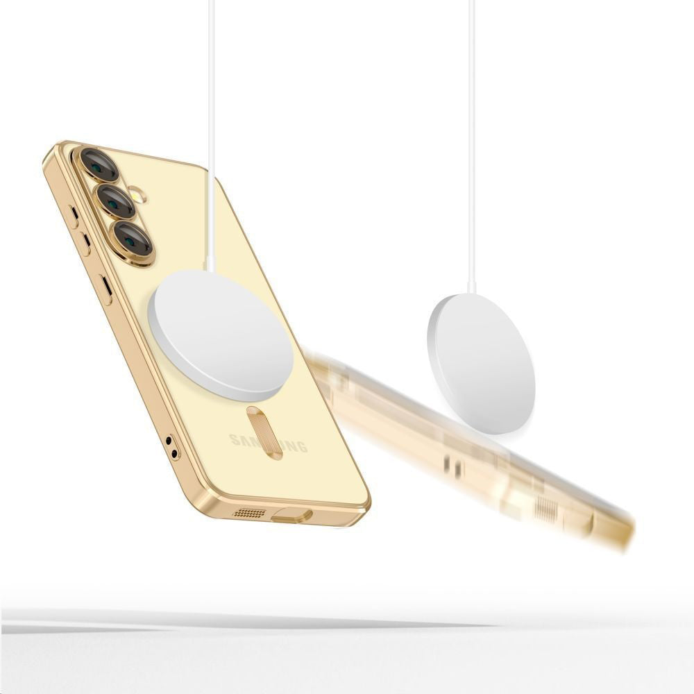 Θήκη MagSafe για Samsung Galaxy S25 Edge S937, Techsuit, Luxury Crystal, Ανοιχτό Πράσινο