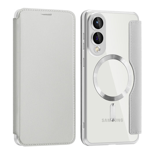 Θήκη MagSafe για Samsung Galaxy S25 Edge S937, Techsuit, SmartMag Book, Γκρι