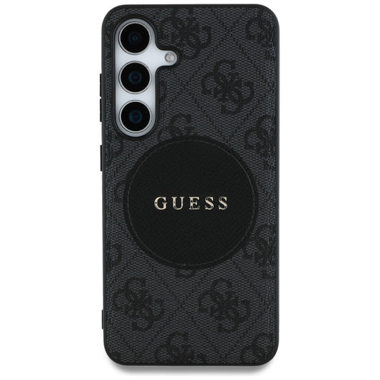 Θήκη MagSafe για Samsung Galaxy S25+ S936, Guess, 4G Circle Classic Logo, Μαύρη