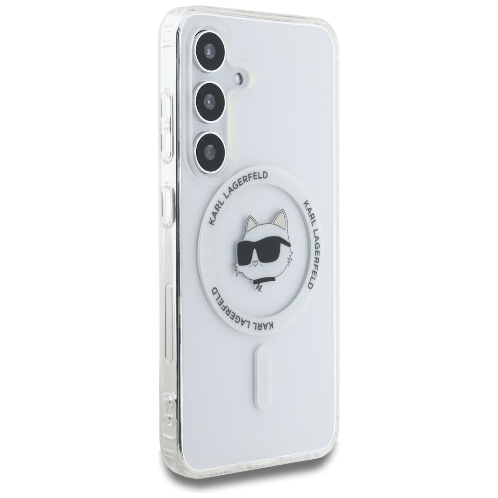Θήκη MagSafe για Samsung Galaxy S25+ S936, Karl Lagerfeld, IML Choupette's Head, Λευκή