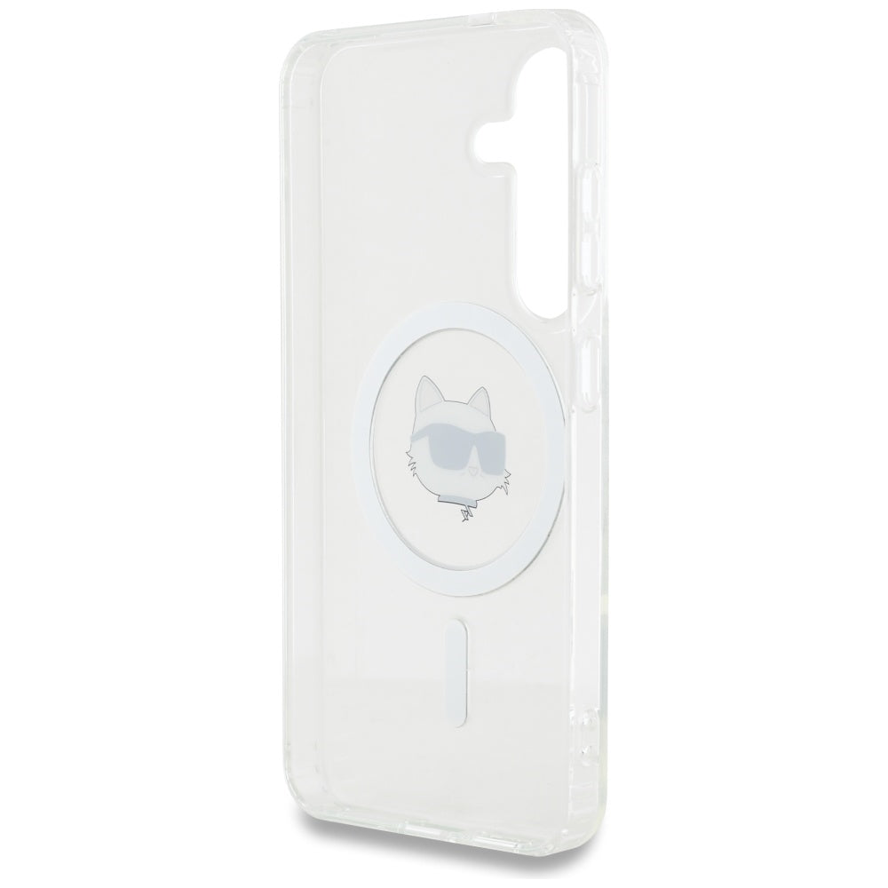 Θήκη MagSafe για Samsung Galaxy S25+ S936, Karl Lagerfeld, IML Choupette's Head, Λευκή