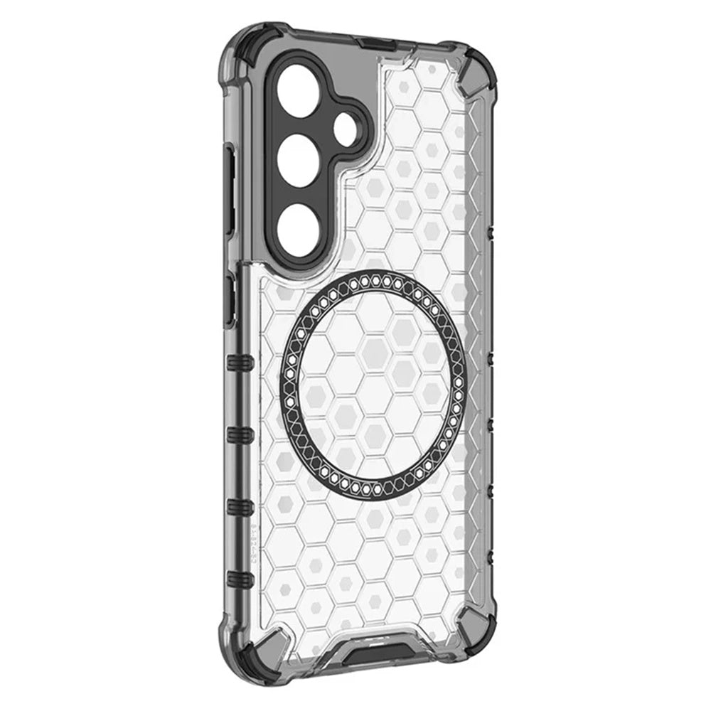 Θήκη MagSafe για Samsung Galaxy S25+ S936, Techsuit, HoneyComb Shield, Λευκό