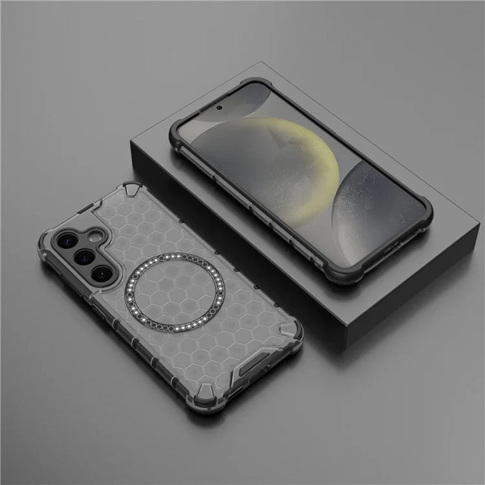 Θήκη MagSafe για Samsung Galaxy S25+ S936, Techsuit, HoneyComb Shield, Μαύρο