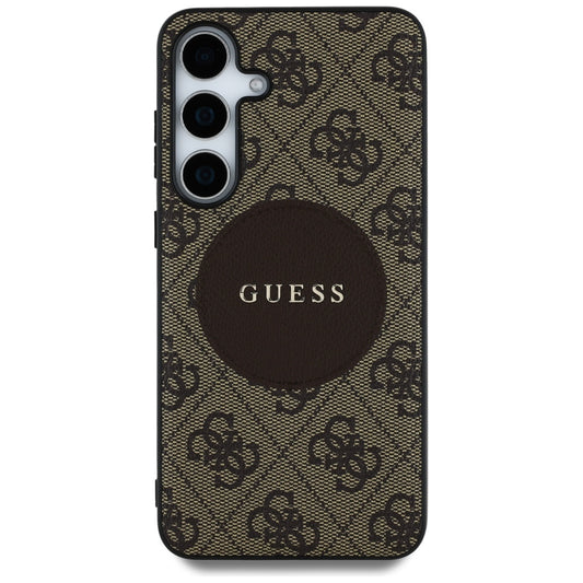 Θήκη MagSafe για Samsung Galaxy S25 S931, Guess, 4G Circle Classic Logo, Καφέ
