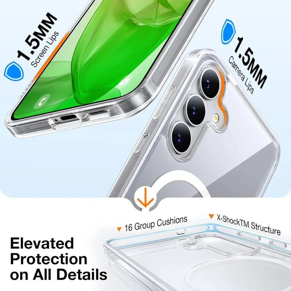 MagSafe Case for Samsung Galaxy S25 S931, Torras, Guardian, Transparent