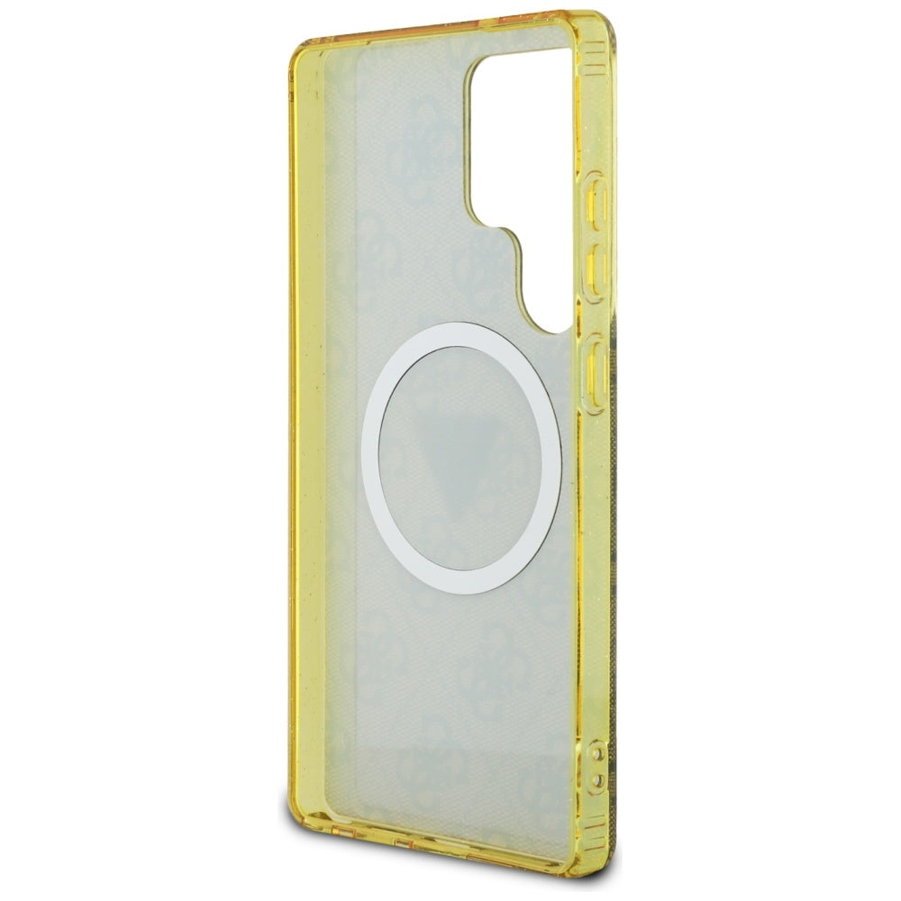 Θήκη MagSafe για Samsung Galaxy S25 Ultra S938, Guess, IML Glitter 4G Circle Triangle, Καφέ