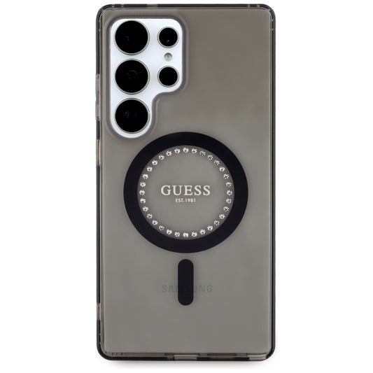 Θήκη MagSafe για Samsung Galaxy S25 Ultra S938, Guess, IML Rhinestone, Μαύρη