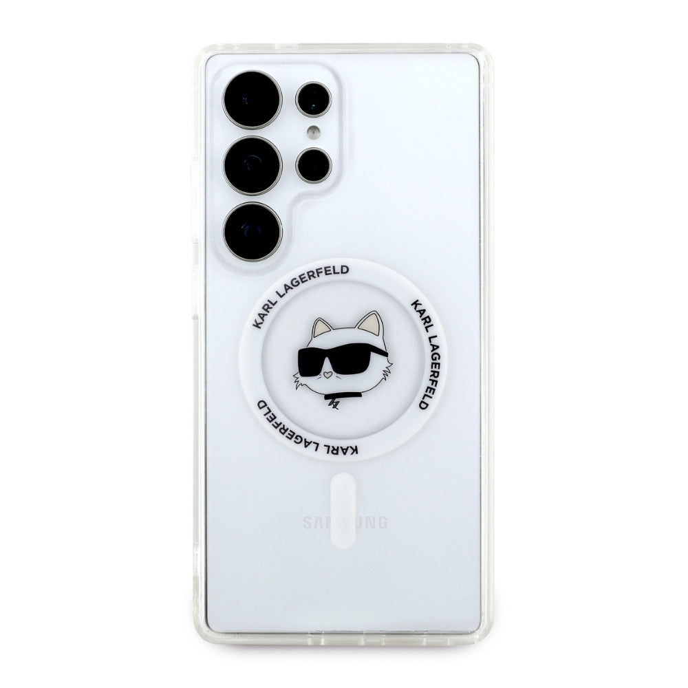 Θήκη MagSafe για Samsung Galaxy S25 Ultra S938, Karl Lagerfeld, IML Choupette's Head, Λευκή.