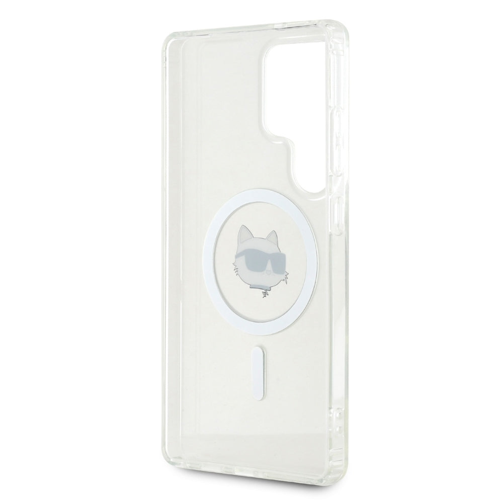 Θήκη MagSafe για Samsung Galaxy S25 Ultra S938, Karl Lagerfeld, IML Choupette's Head, Λευκή.