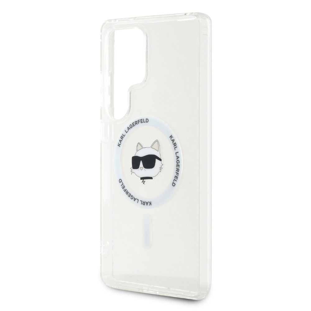 Θήκη MagSafe για Samsung Galaxy S25 Ultra S938, Karl Lagerfeld, IML Choupette's Head, Λευκή.