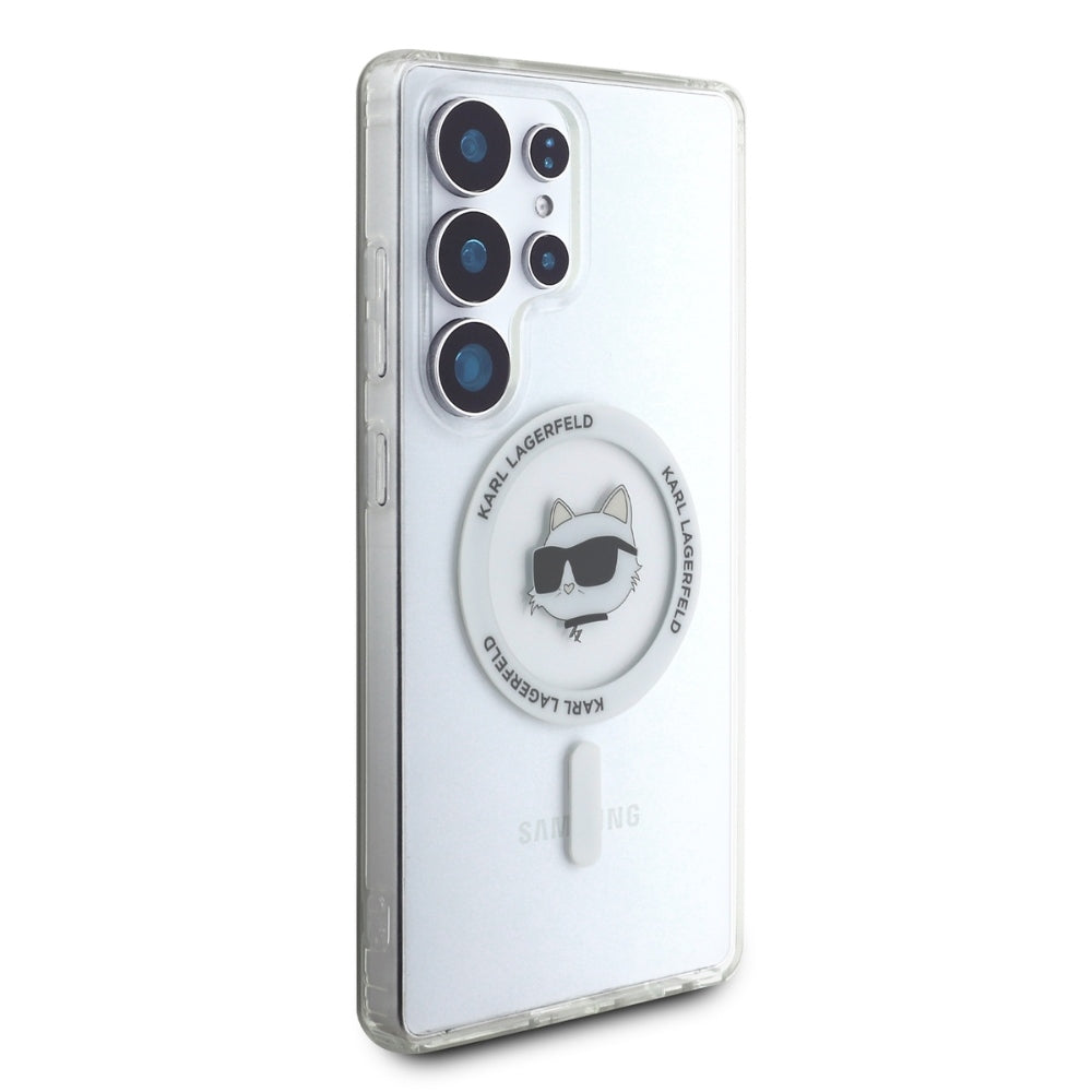 Θήκη MagSafe για Samsung Galaxy S25 Ultra S938, Karl Lagerfeld, IML Choupette's Head, Λευκή.