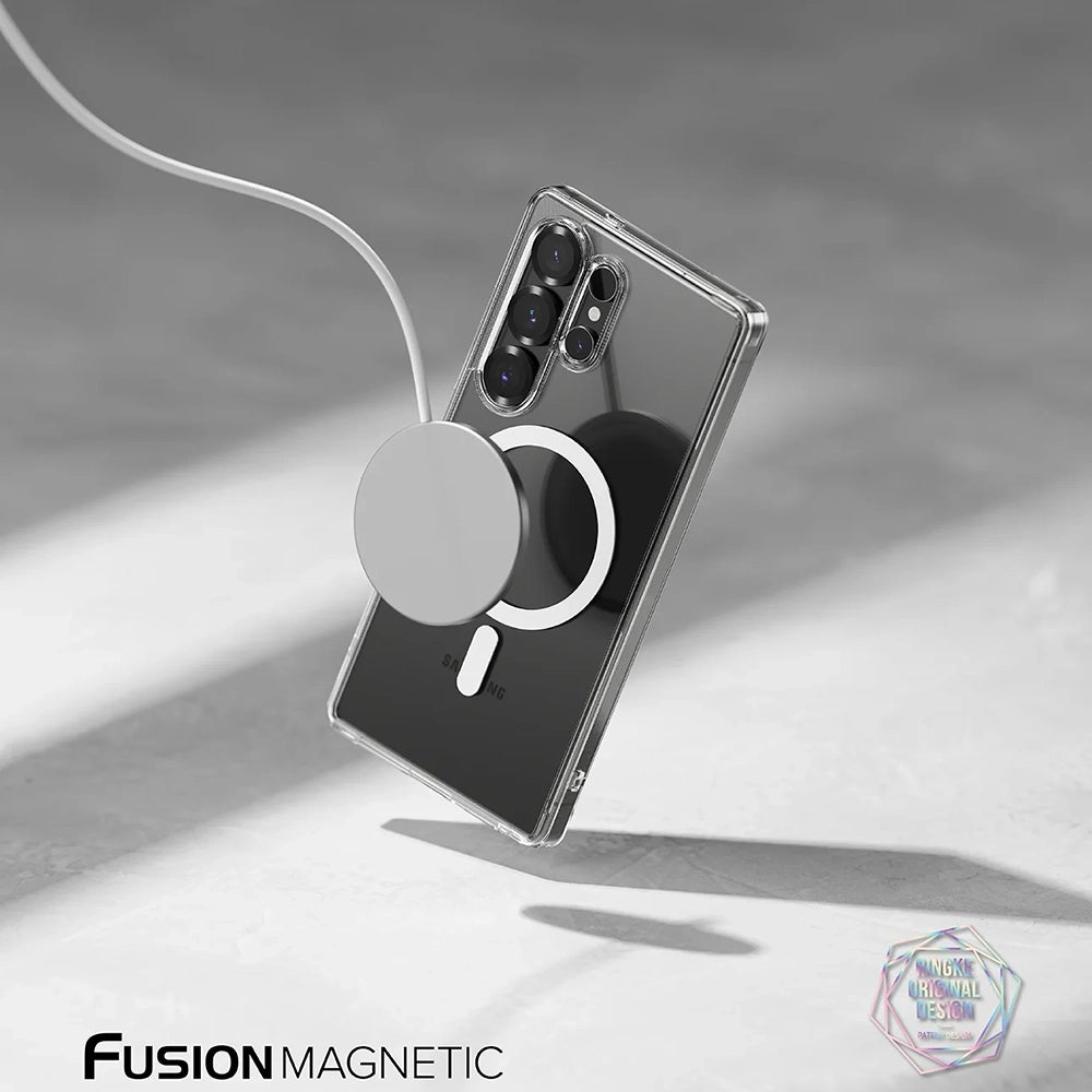 Θήκη MagSafe για Samsung Galaxy S25 Ultra S938, Ringke, Fusion, Ματ Διαφανής