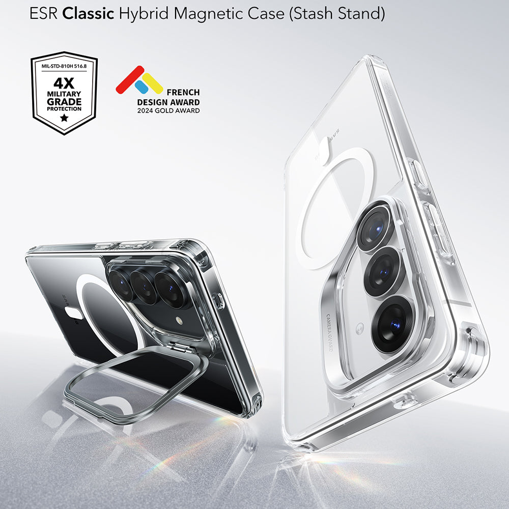 Θήκη MagSafe για Samsung Galaxy S26 S942, ESR, Classic Hybrid Kickstand, Διάφανη