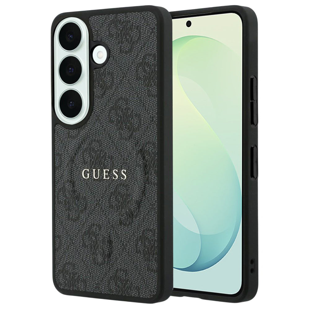 Θήκη MagSafe για Samsung Galaxy S26 FE S741, Guess, 4G Embossed Ring Classic Logo, Μαύρη