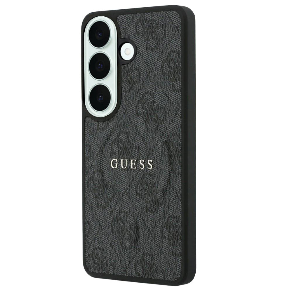 Θήκη MagSafe για Samsung Galaxy S26 FE S741, Guess, 4G Embossed Ring Classic Logo, Μαύρη