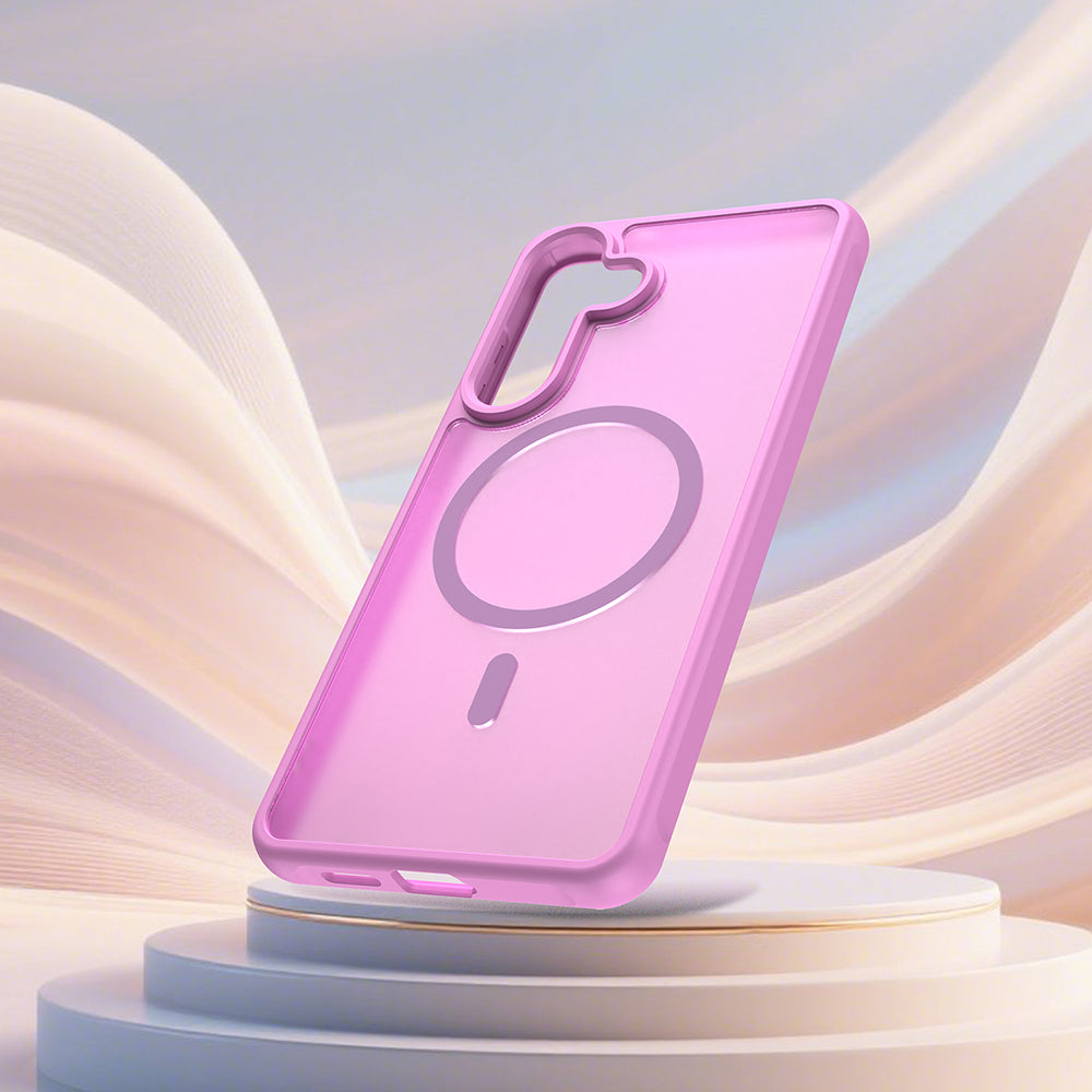 Θήκη MagSafe για Samsung Galaxy S26 Plus S947, Techsuit, HaloFrost II, Ροζ