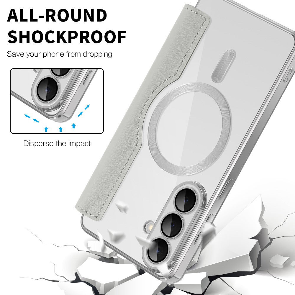 Θήκη MagSafe για Samsung Galaxy S26 Plus, Techsuit, SmartMag Book, Γκρι