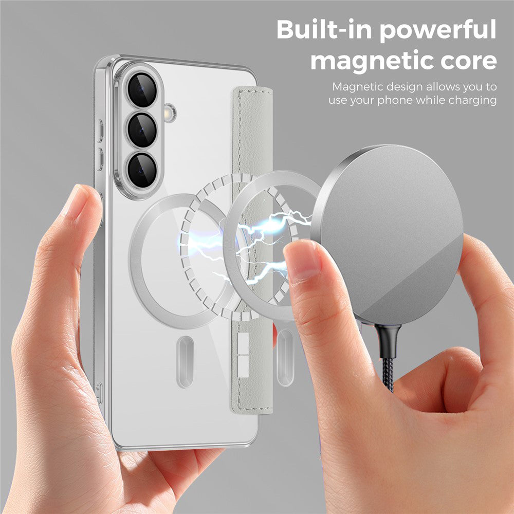 Θήκη MagSafe για Samsung Galaxy S26 Plus, Techsuit, SmartMag Book, Γκρι