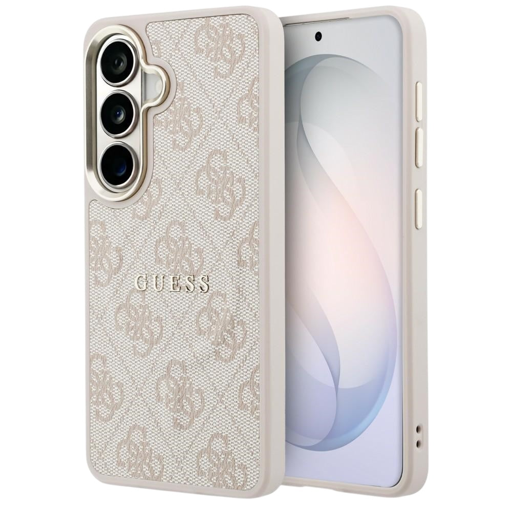 Θήκη MagSafe για Samsung Galaxy S26 S942, Guess, 4G Embossed Ring, Ροζ