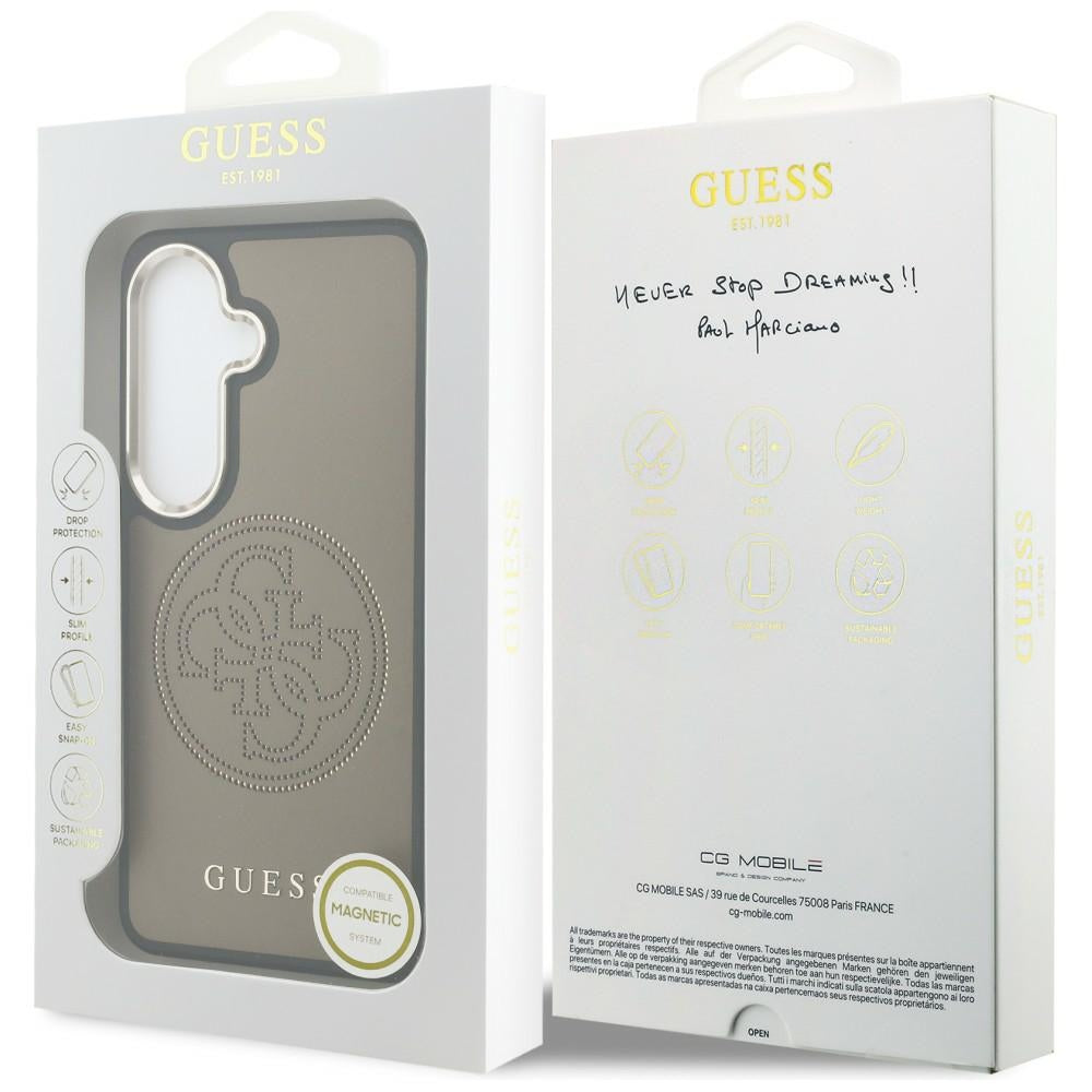 Θήκη MagSafe για Samsung Galaxy S26 S942, Guess, Perforated Logo, Καφέ