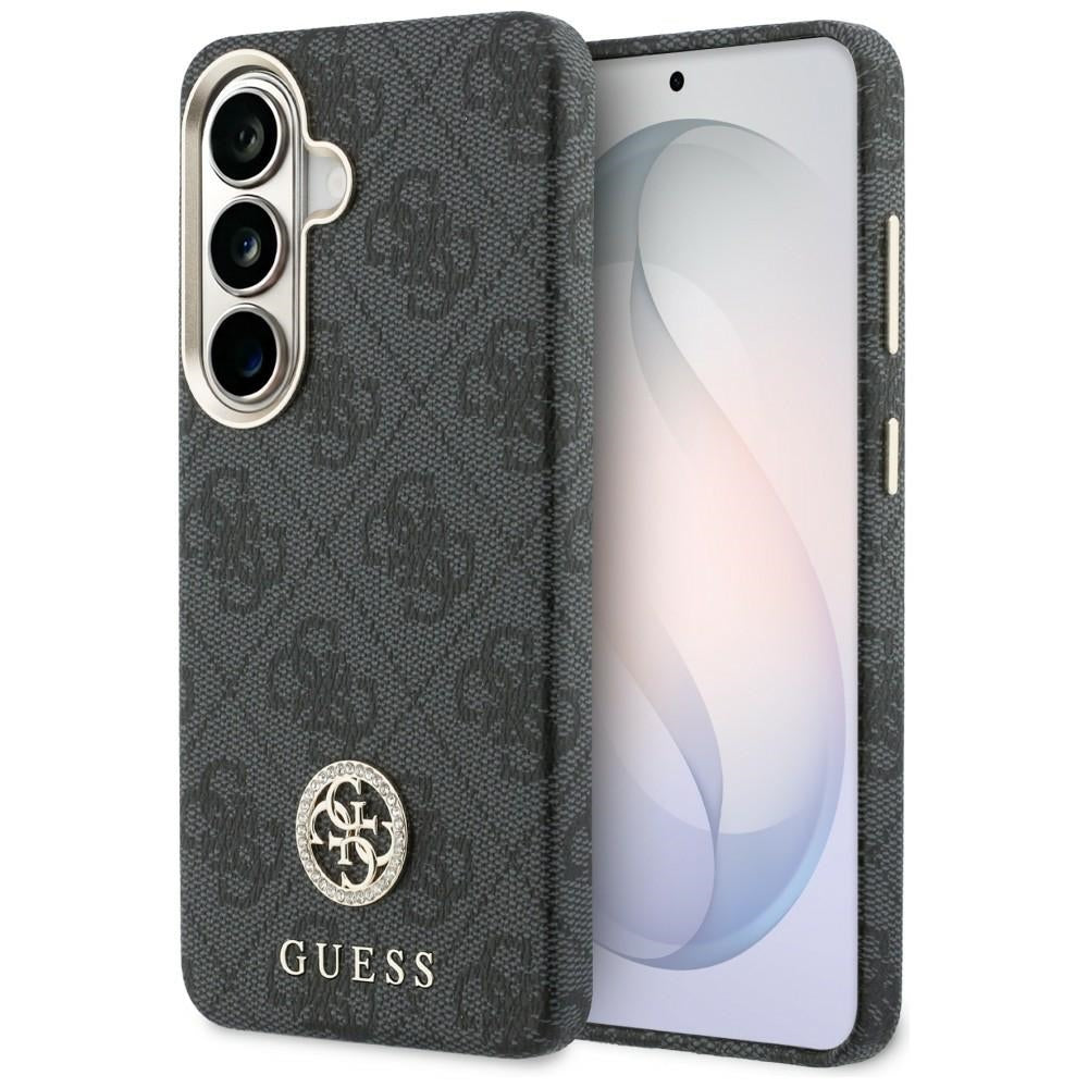 Θήκη MagSafe για Samsung Galaxy S26 S942, Guess, Rhinestone Round Logo, Μαύρη