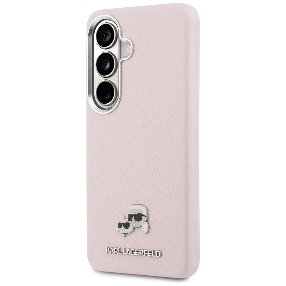 Θήκη MagSafe για Samsung Galaxy S26 S942, Karl Lagerfeld, Karl & Choupette Head's Pin, Ροζ