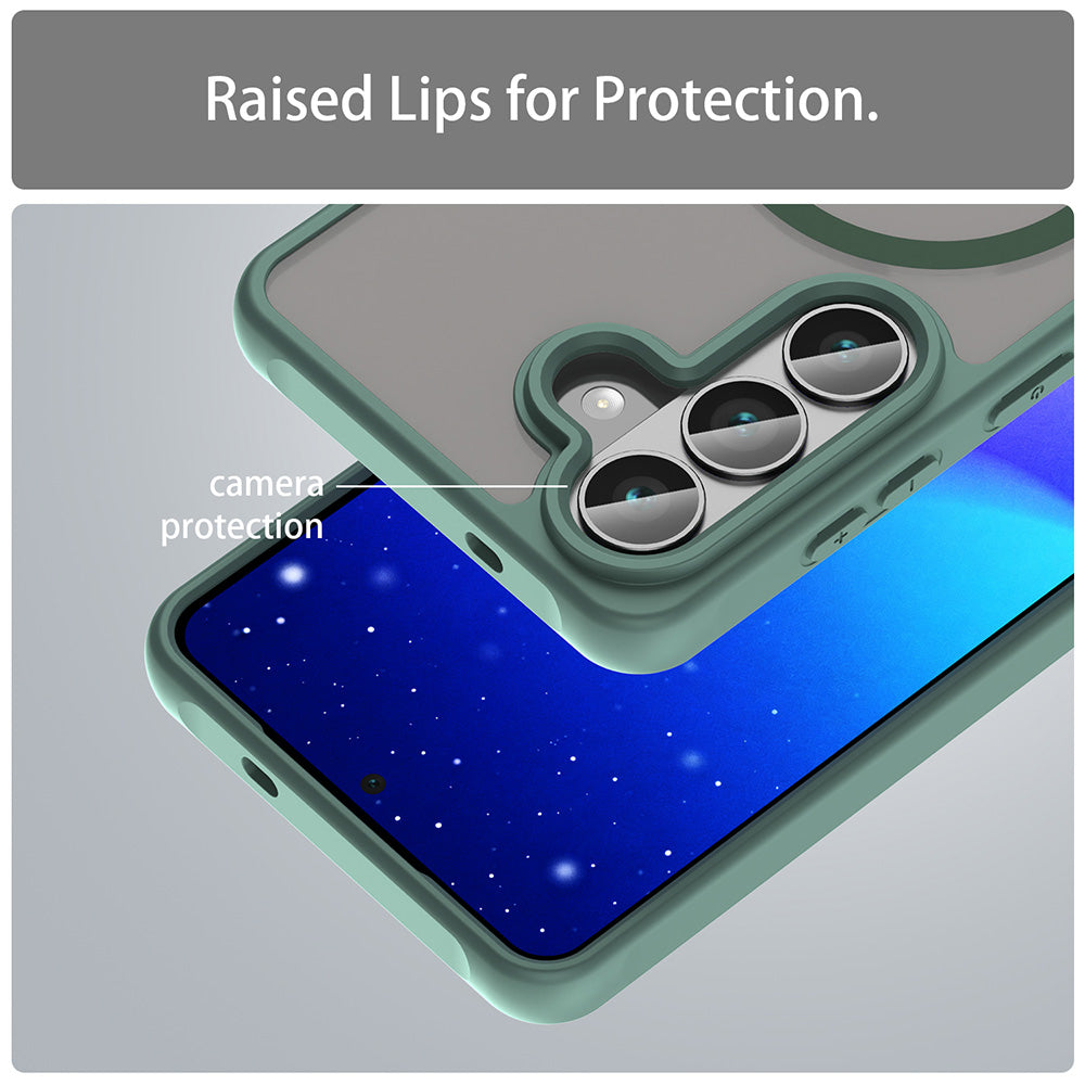 Θήκη MagSafe για Samsung Galaxy S26 S942, Techsuit, HaloFrost II, Πράσινο