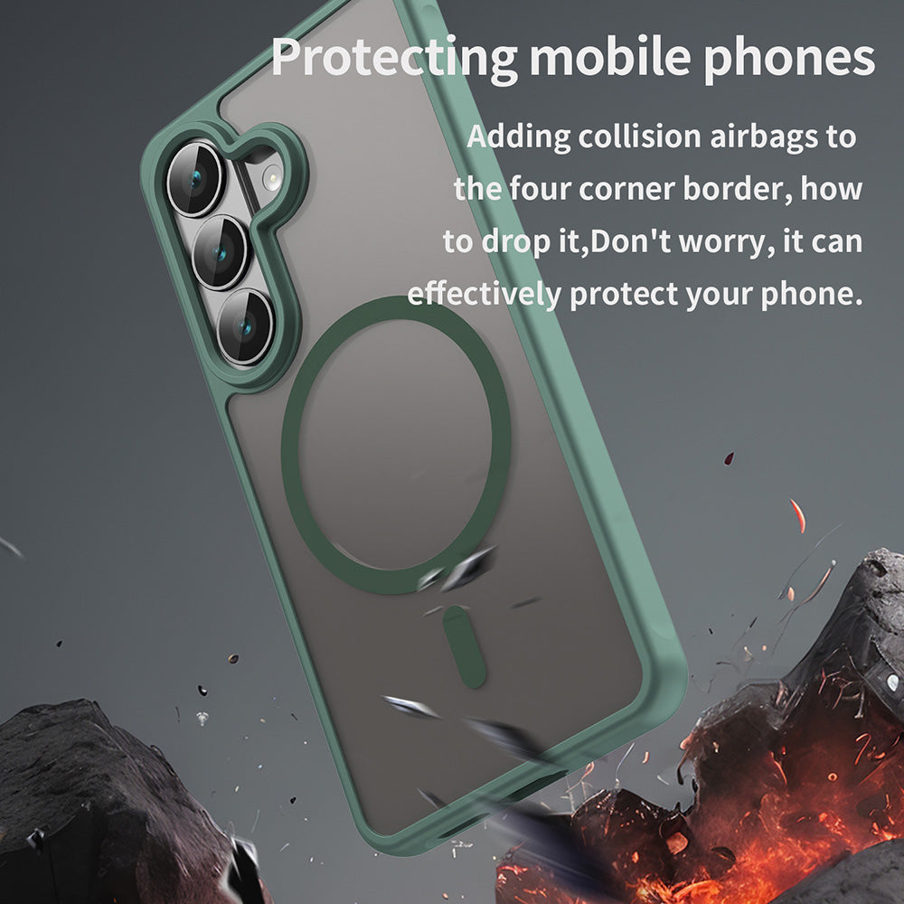 Θήκη MagSafe για Samsung Galaxy S26 S942, Techsuit, HaloFrost II, Πράσινο