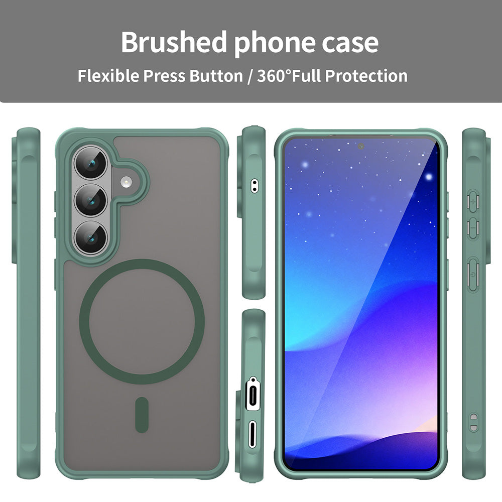 Θήκη MagSafe για Samsung Galaxy S26 S942, Techsuit, HaloFrost II, Πράσινο