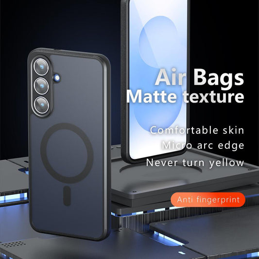 Θήκη MagSafe για Samsung Galaxy S26, Techsuit, PureFrost, Μαύρη Σατέν