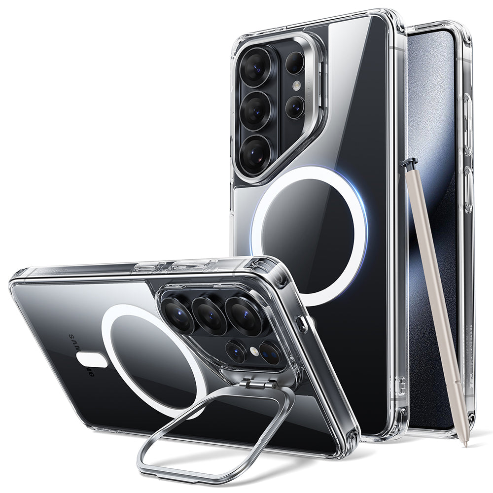 MagSafe Case for Samsung Galaxy S26 Ultra S948, ESR, Classic Hybrid Kickstand, Transparent