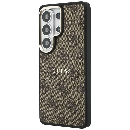Θήκη MagSafe για Samsung Galaxy S26 Ultra S948, Guess, 4G Embossed Ring, Καφέ