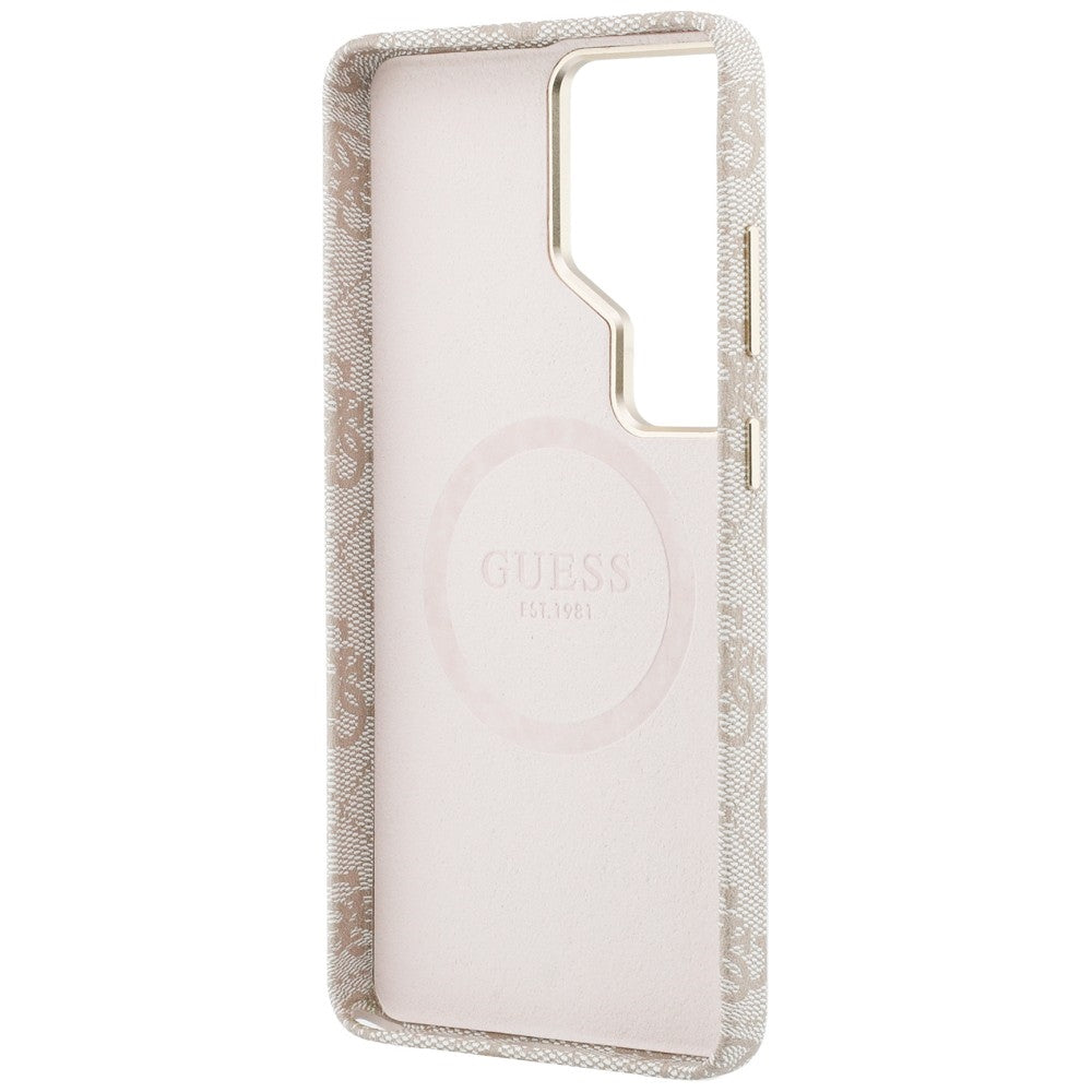 Θήκη MagSafe για Samsung Galaxy S26 Ultra S948, Guess, 4G Script Logo, Ροζ