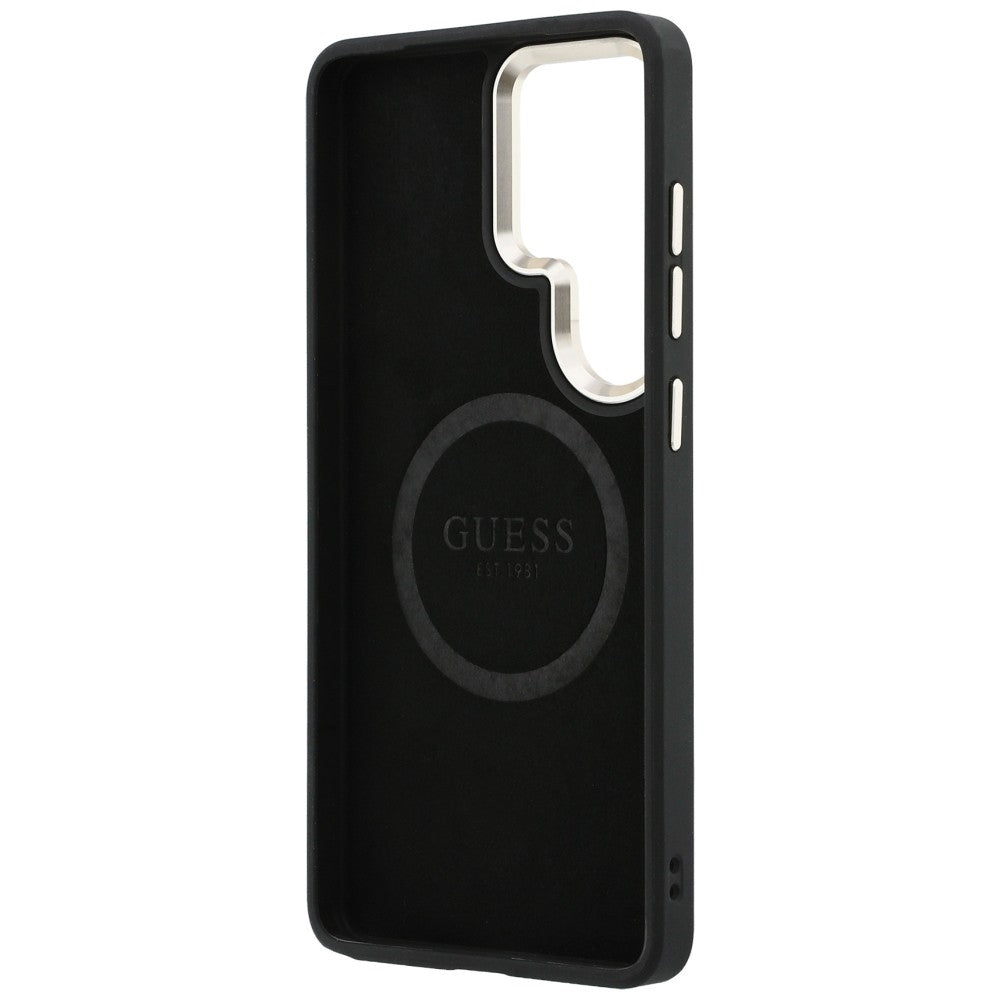 MagSafe Case for Samsung Galaxy S26 Ultra S948, Guess, Perforated Logo, Black
