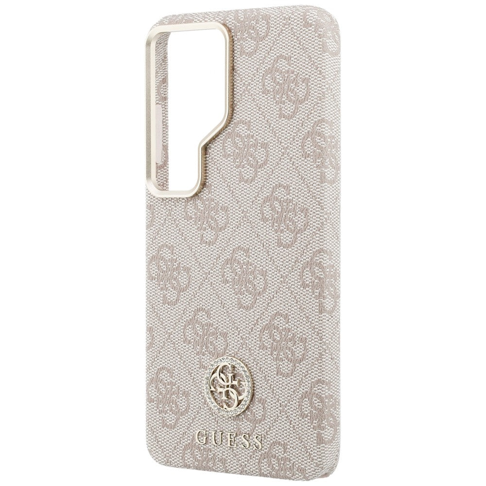 Θήκη MagSafe για Samsung Galaxy S26 Ultra S948, Guess, Rhinestone Round Logo, Ροζ