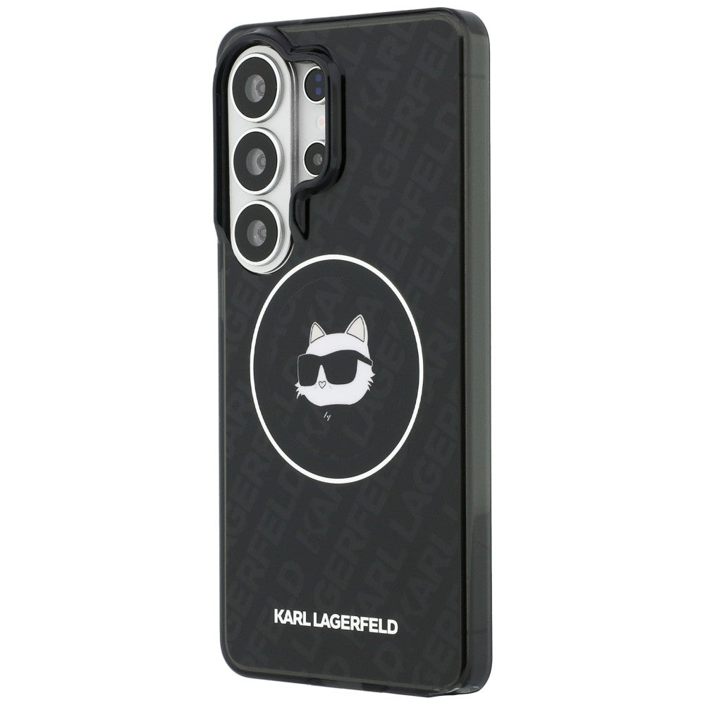 Θήκη MagSafe για Samsung Galaxy S26 Ultra S948, Karl Lagerfeld, IML Choupette Head on KL Repeated Logo, Μαύρη
