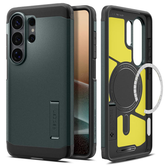 Θήκη MagSafe για Samsung Galaxy S26 Ultra S948, Spigen, Tough Armor, Πράσινο ACS10686