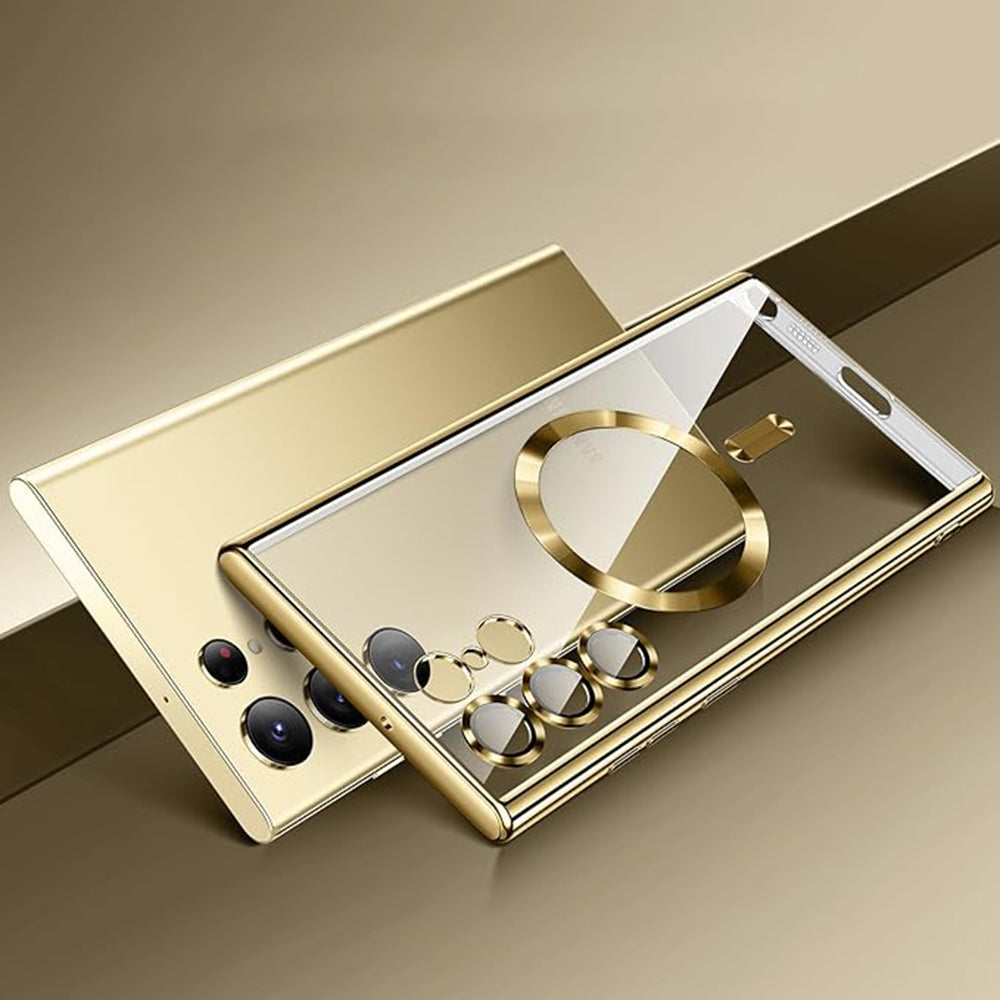 MagSafe Case for Samsung Galaxy S26 Ultra S948, Techsuit, Luxury Crystal, Gold