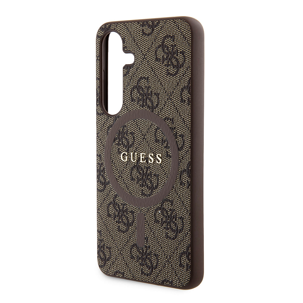 Θήκη MagSafe για Samsung Galaxy Z Flip7 F766, Guess, 4G Collection, Καφέ