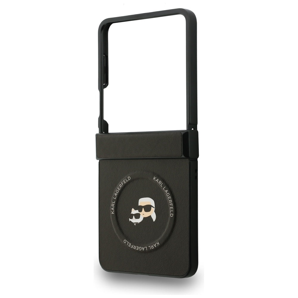 Θήκη MagSafe για Samsung Galaxy Z Flip7 F766, Karl Lagerfeld, Karl & Choupette Pins, Μαύρη