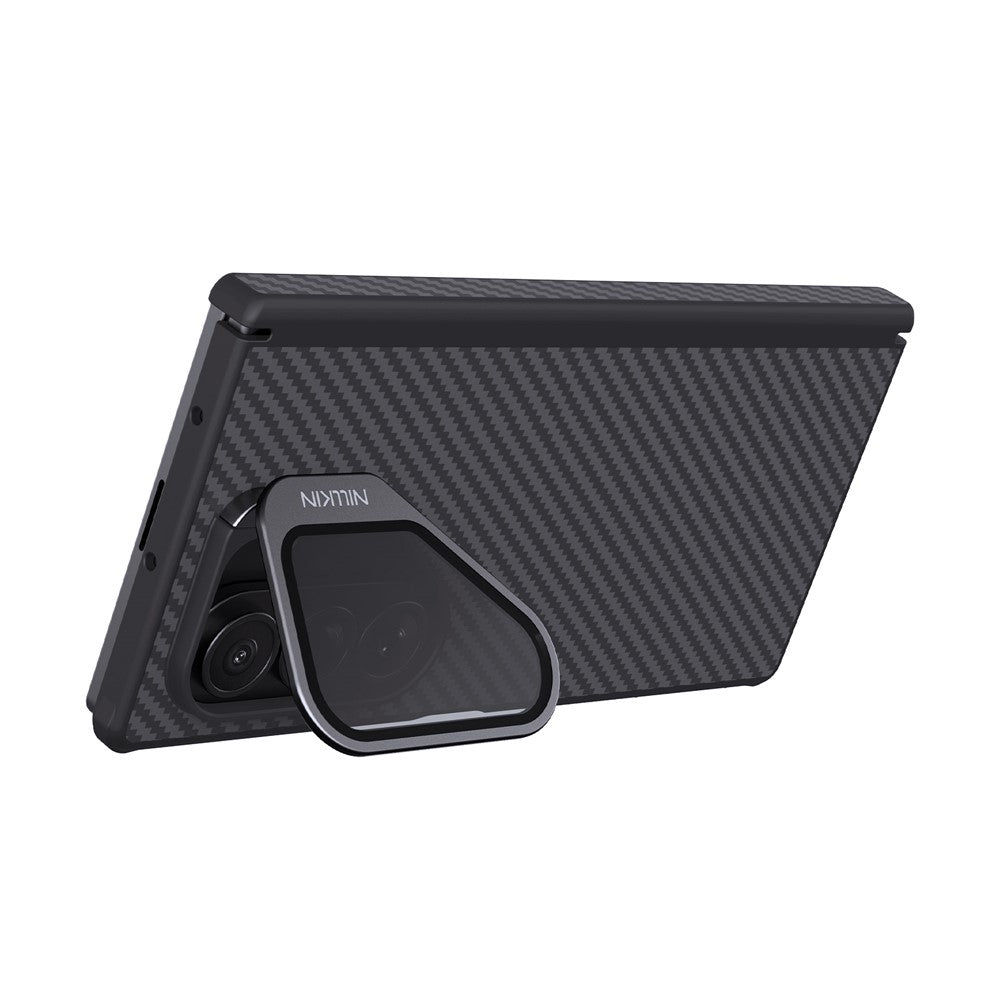 Θήκη MagSafe για Samsung Galaxy Z Fold7 F966, Nillkin, CarboProp με Διαφανές Μαύρο Κάλυμμα Φακού, Μαύρο