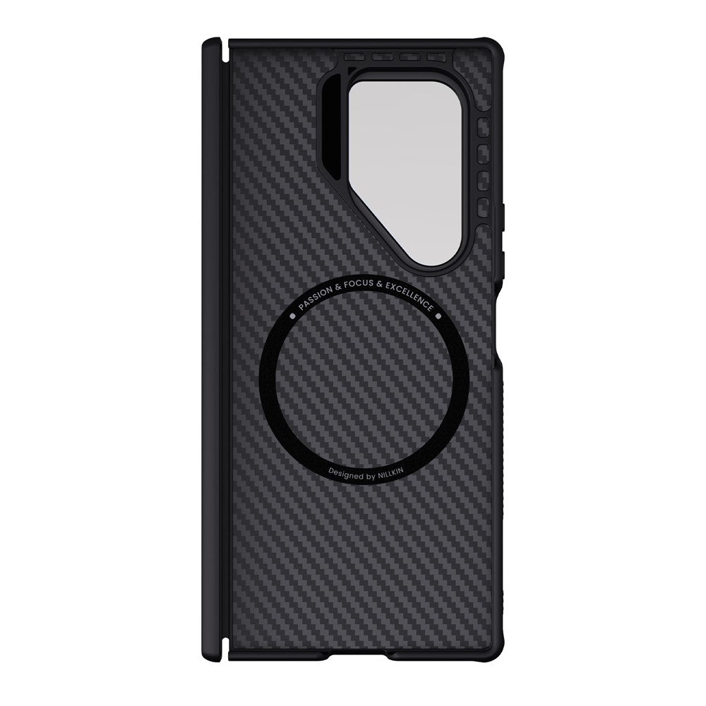Θήκη MagSafe για Samsung Galaxy Z Fold7 F966, Nillkin, CarboProp με Διαφανές Μαύρο Κάλυμμα Φακού, Μαύρο