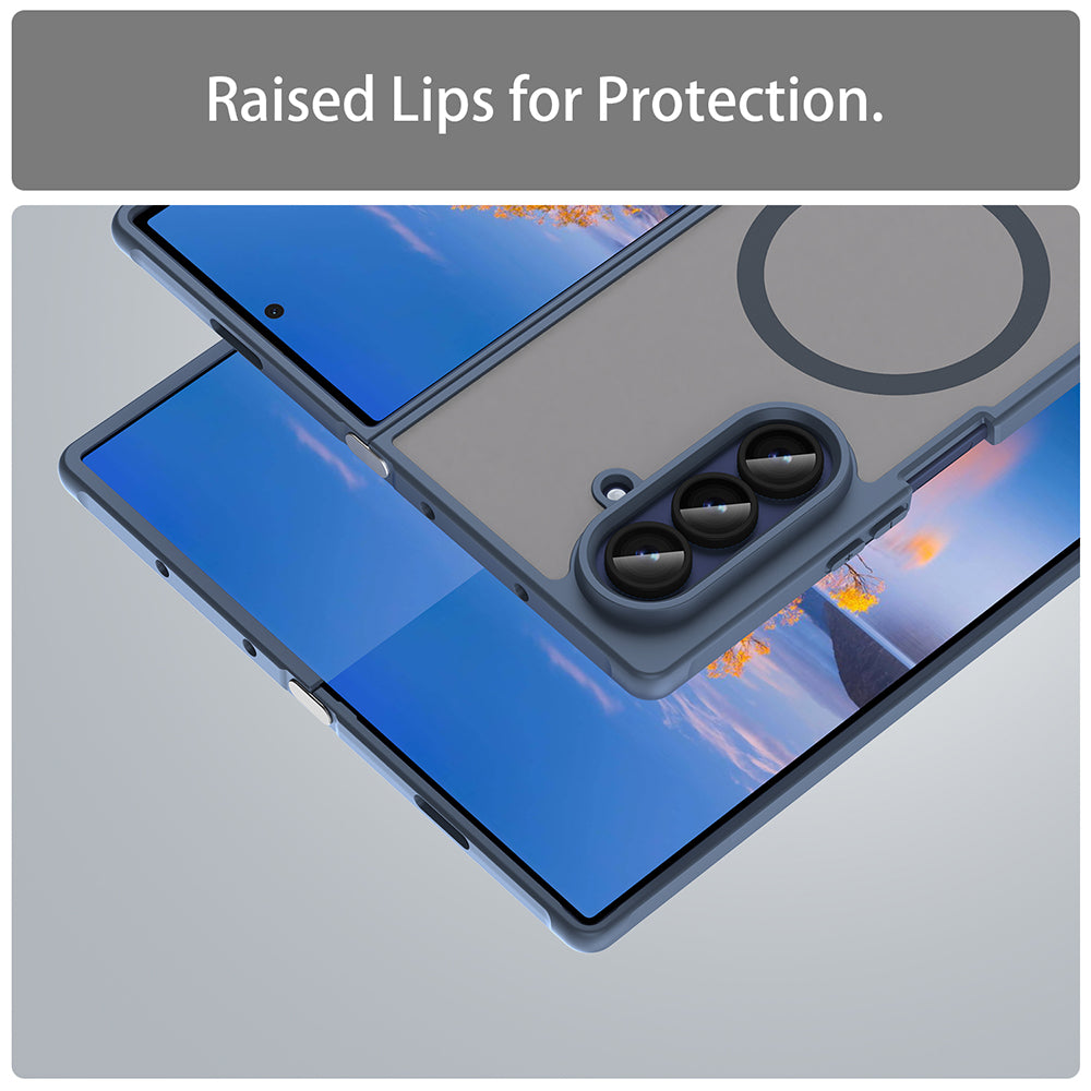 Θήκη MagSafe για Samsung Galaxy Z Fold7 F966, Techsuit, HaloFrost II, Μπλε Σκούρο