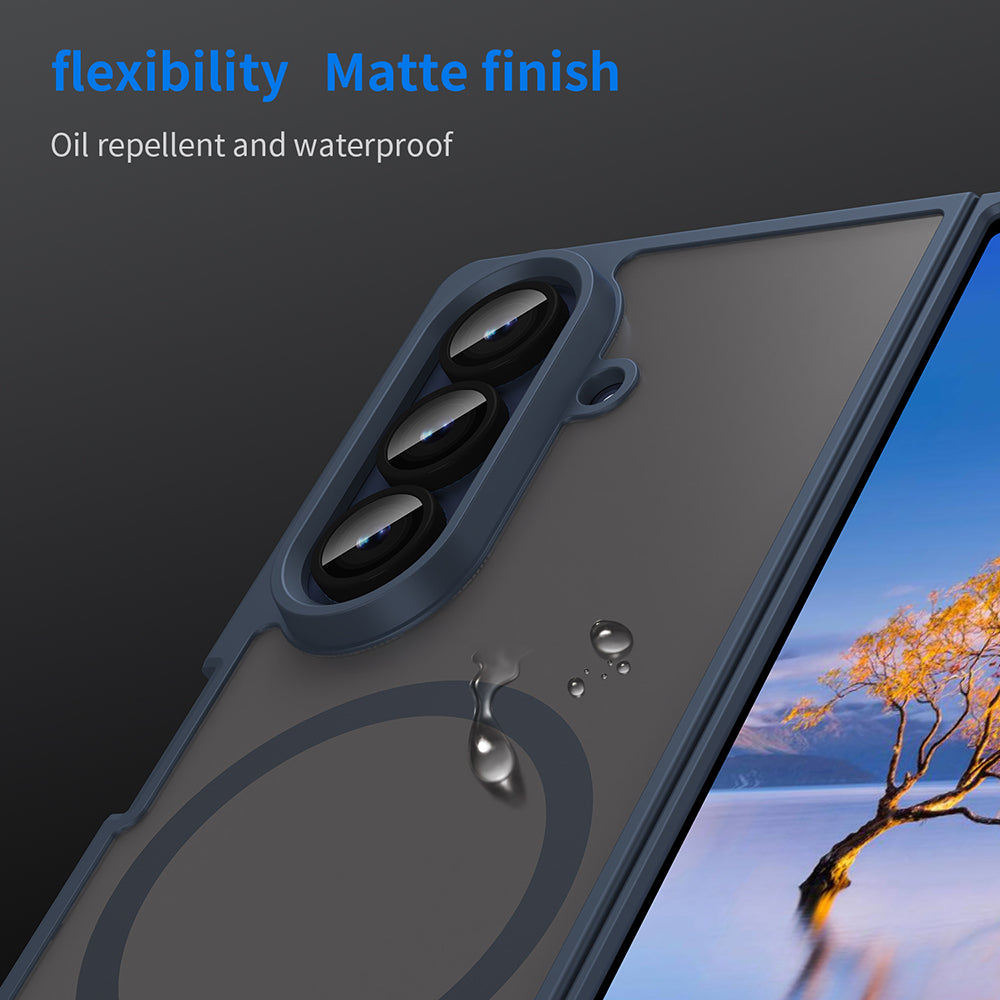 Θήκη MagSafe για Samsung Galaxy Z Fold7 F966, Techsuit, HaloFrost II, Μπλε Σκούρο