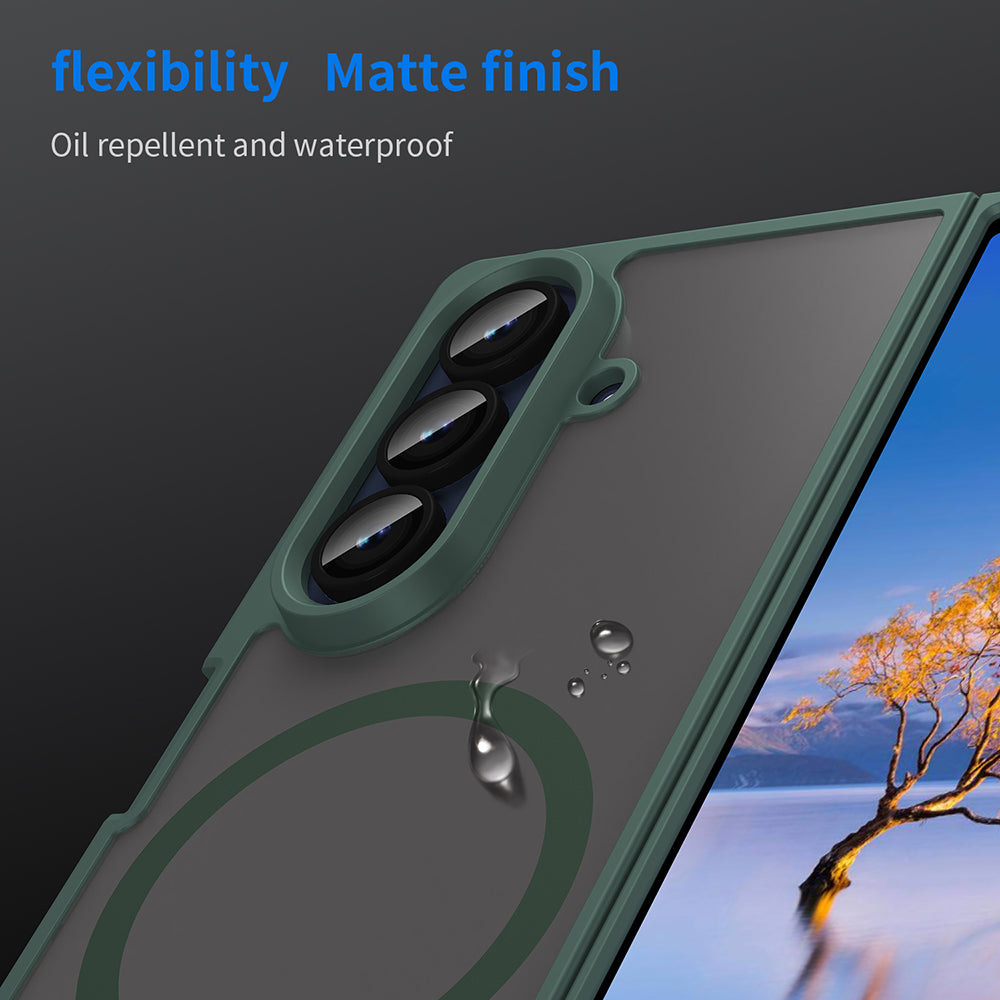 Θήκη MagSafe για Samsung Galaxy Z Fold7 F966, Techsuit, HaloFrost II, Πράσινο