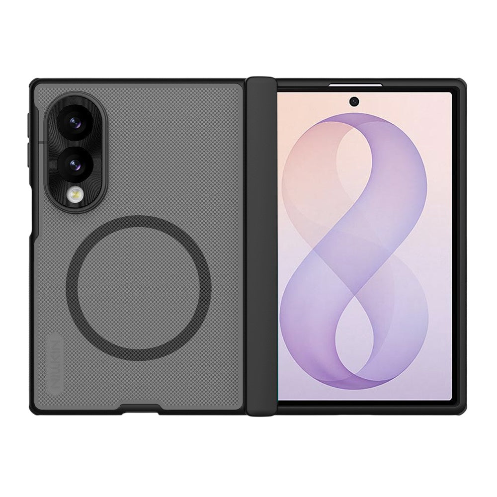 Θήκη MagSafe για Samsung Galaxy Z Fold8 F971, Nillkin, Super Frosted Shield, Μαύρη Διαφανής